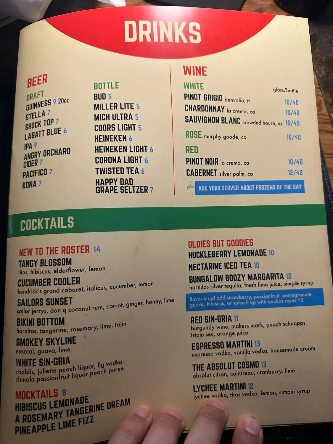 Menu 5