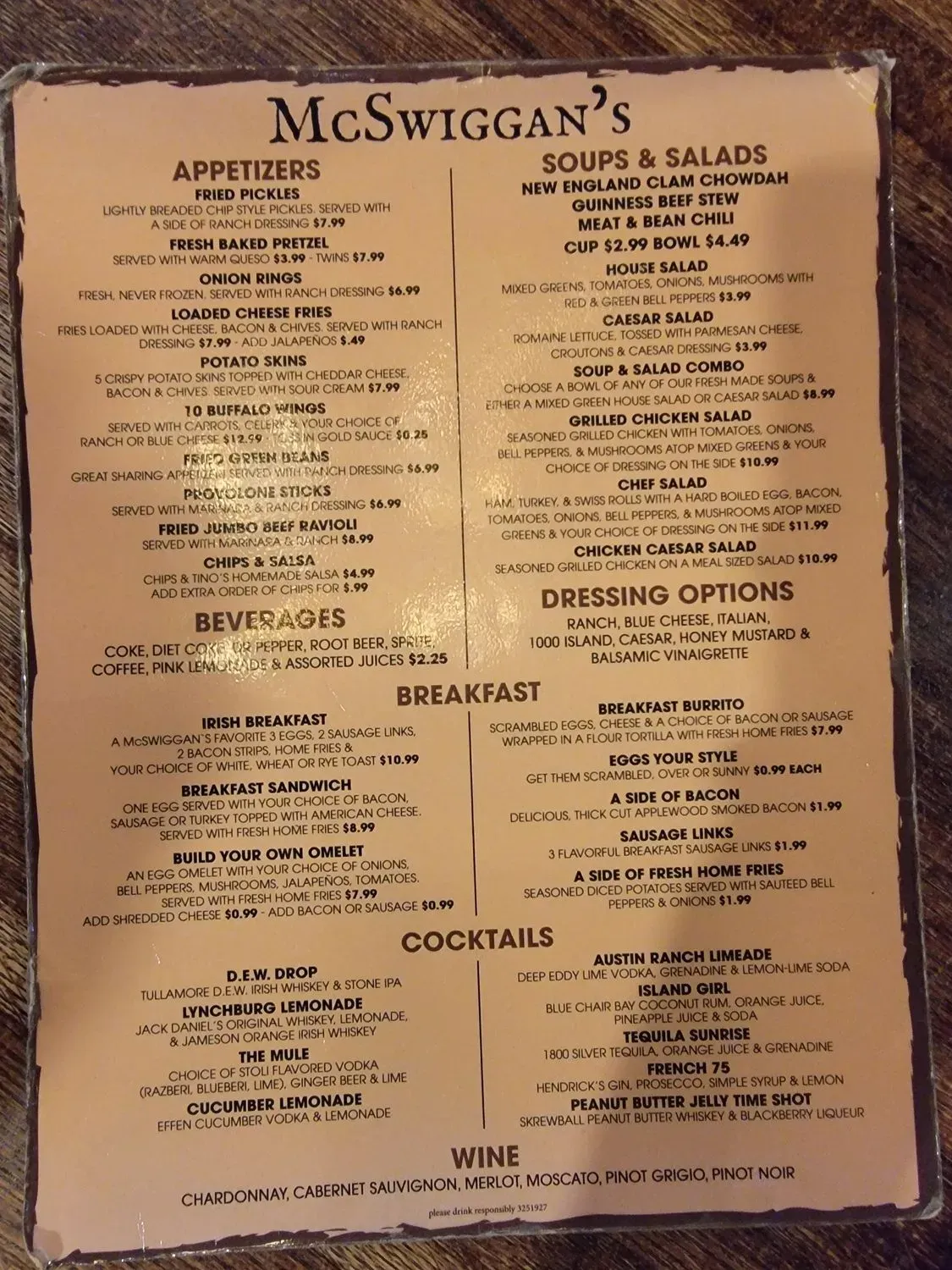 Menu 2