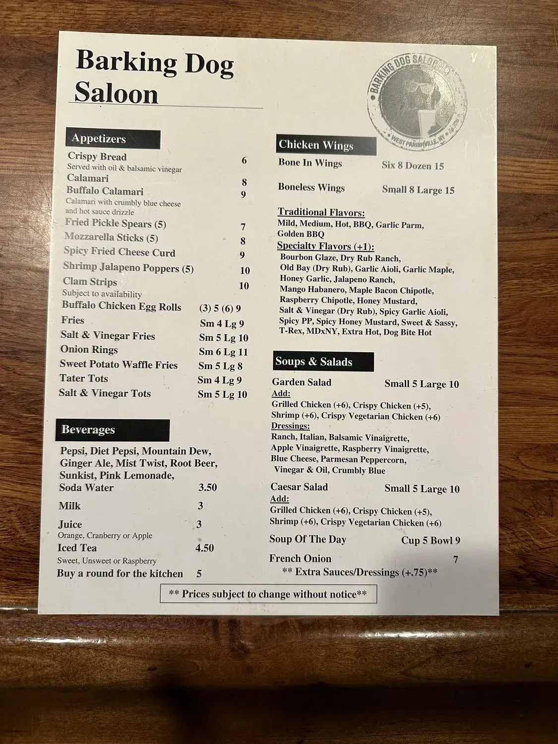 Menu 1