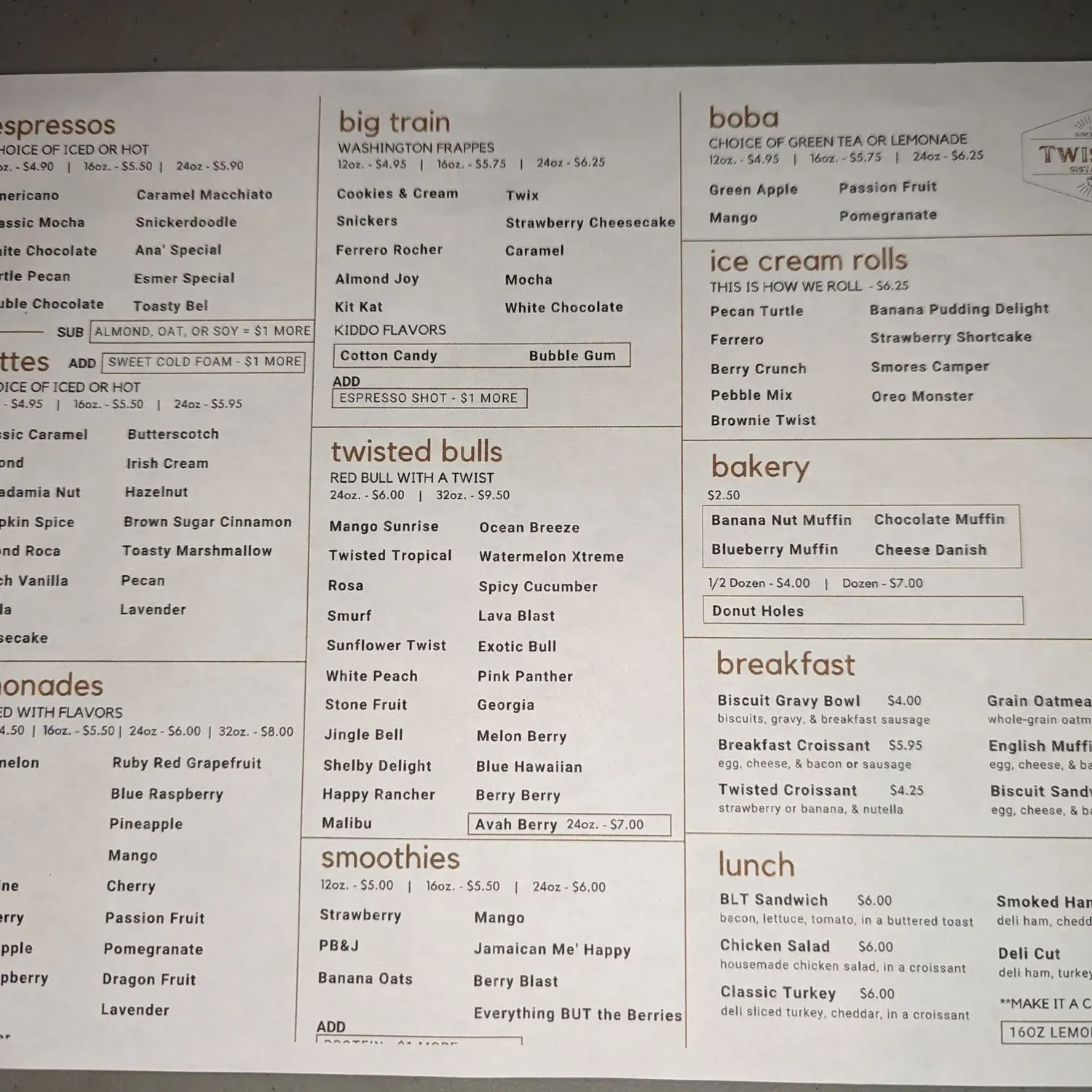 Menu 1