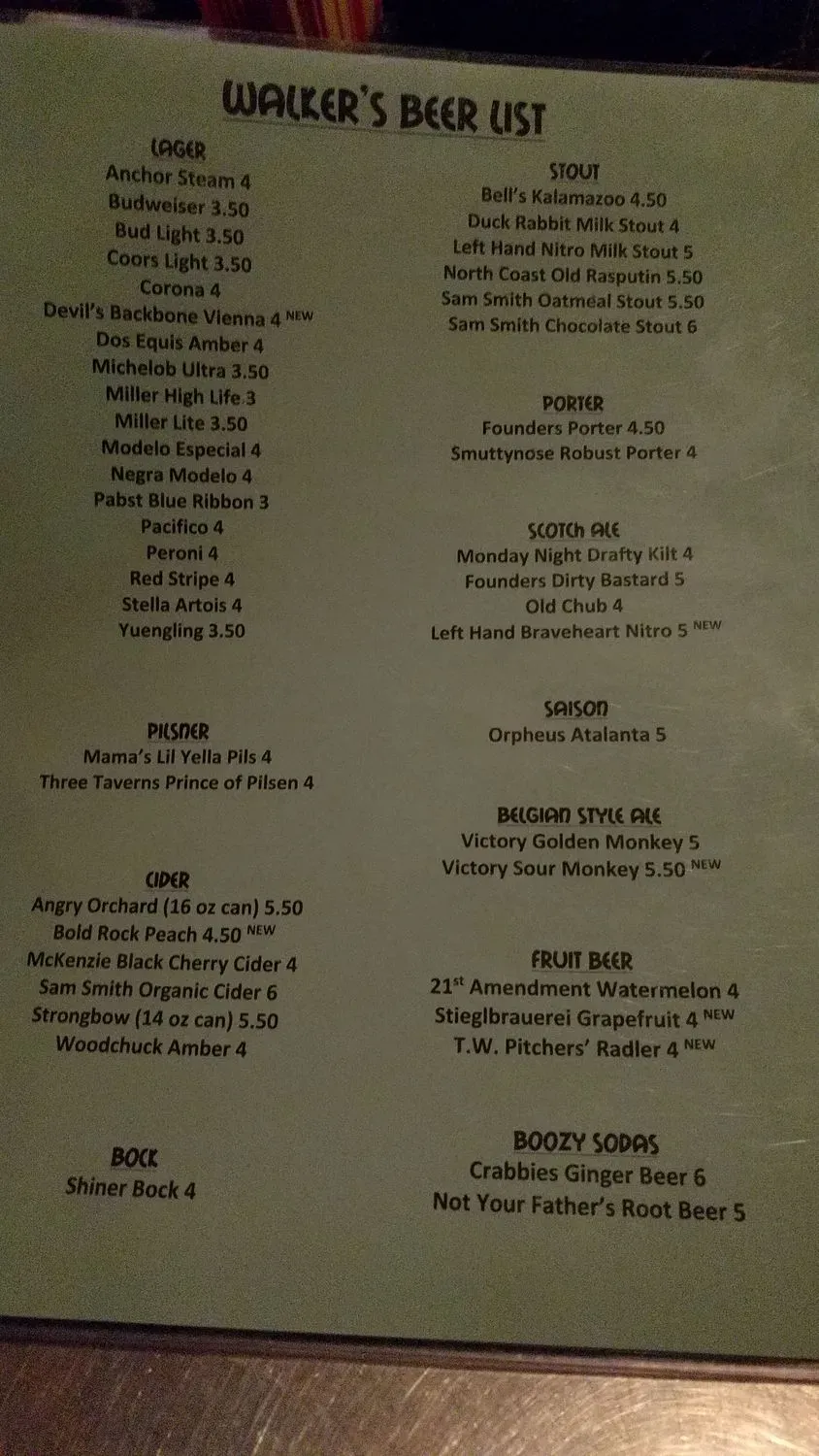 Menu 5