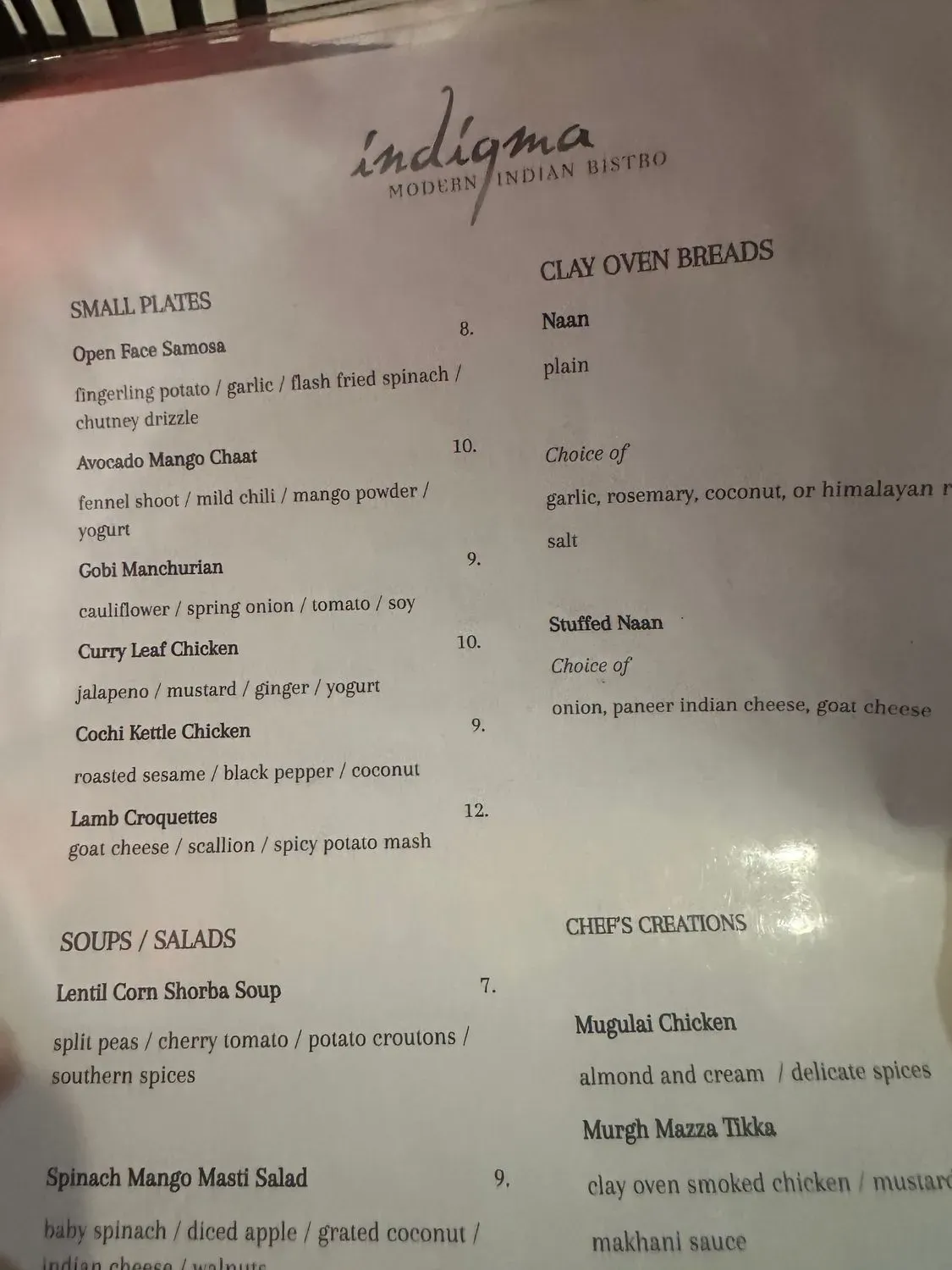 Menu 1