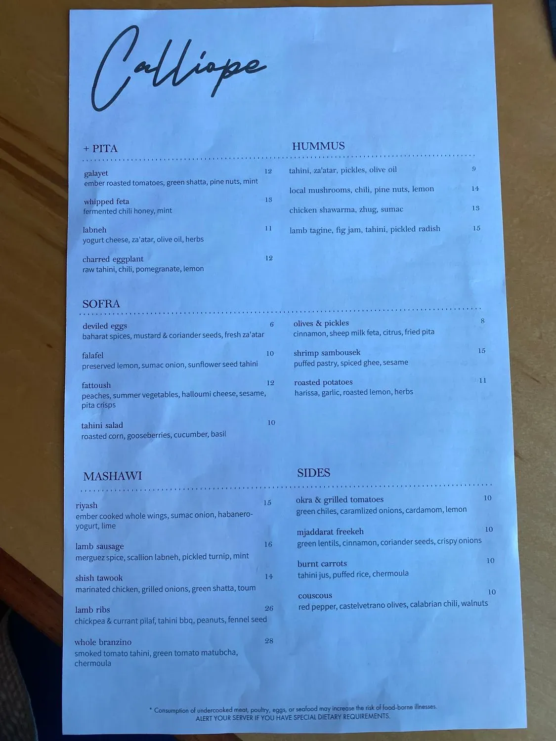 Menu 6