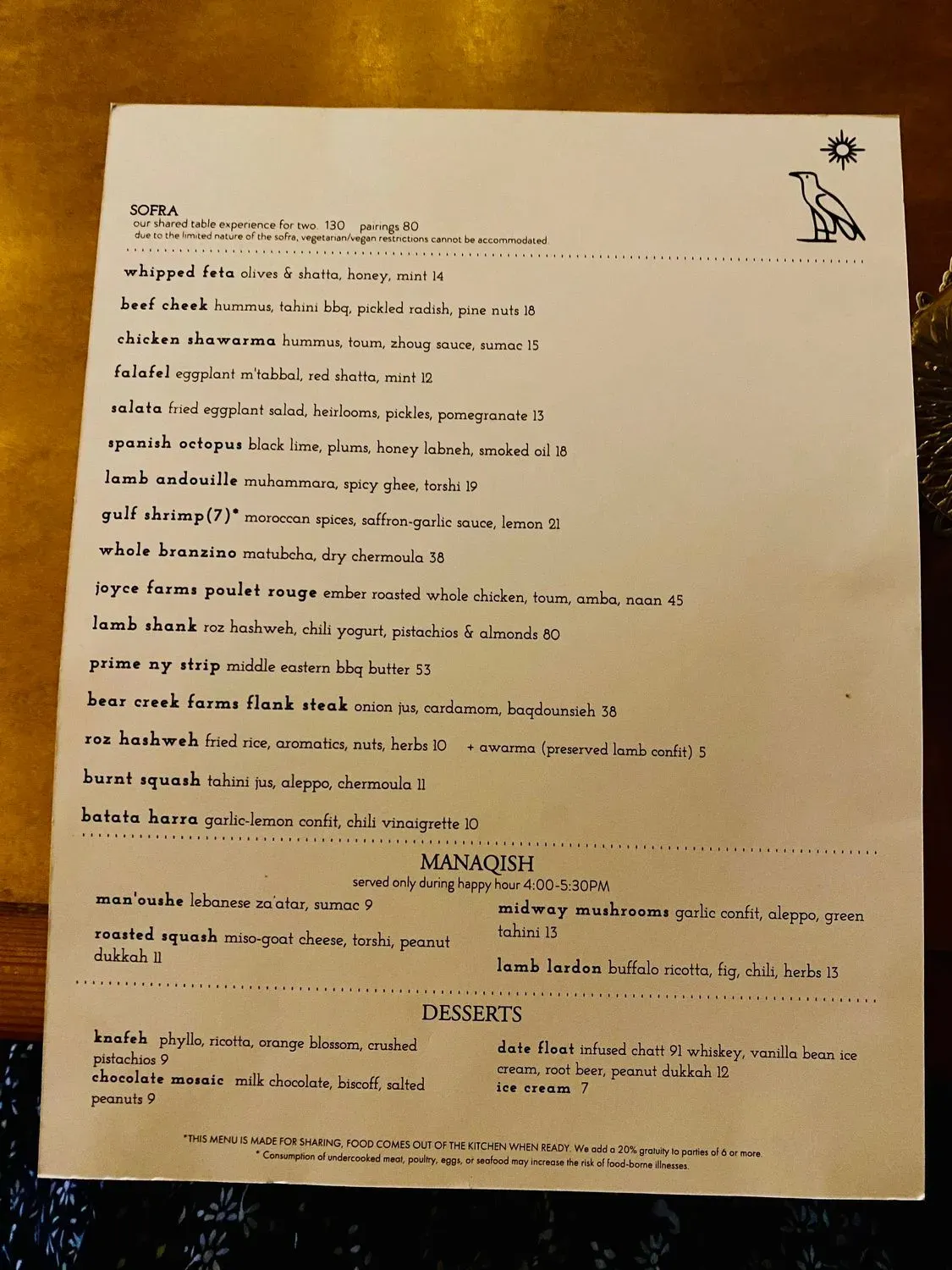 Menu 5