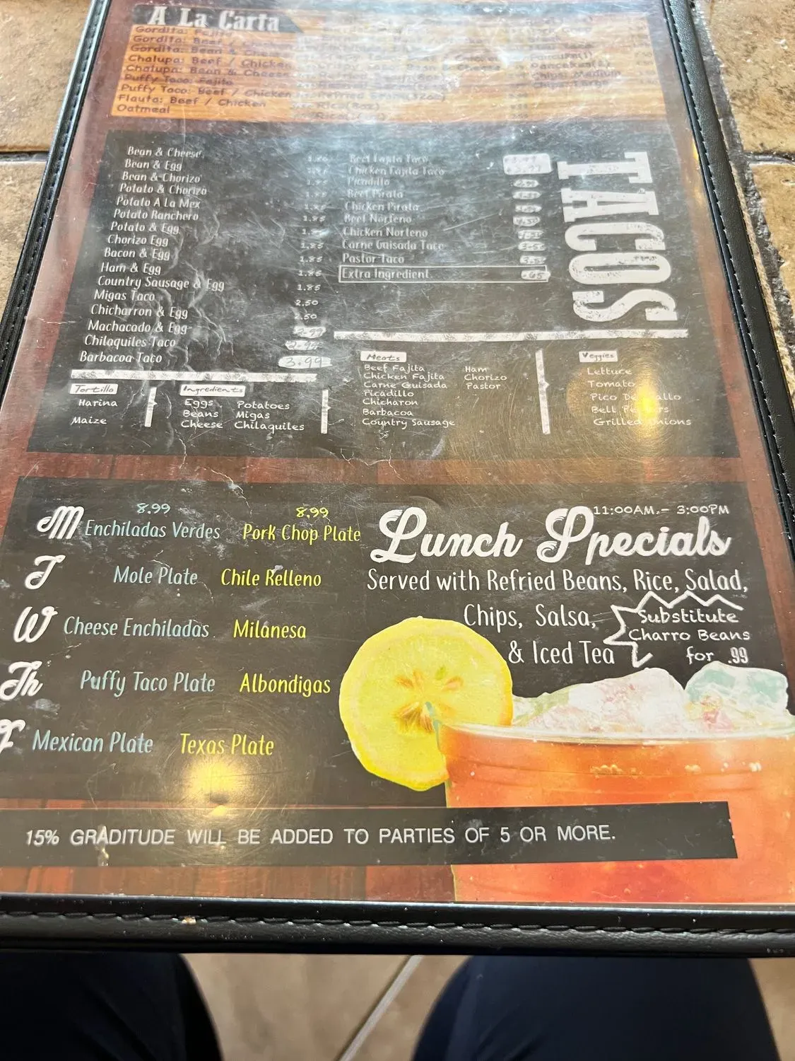 Menu 1