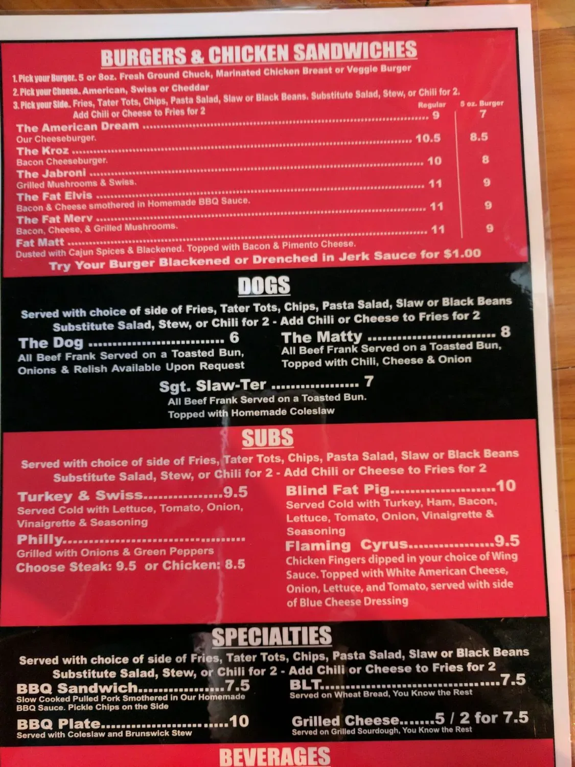 Menu 5