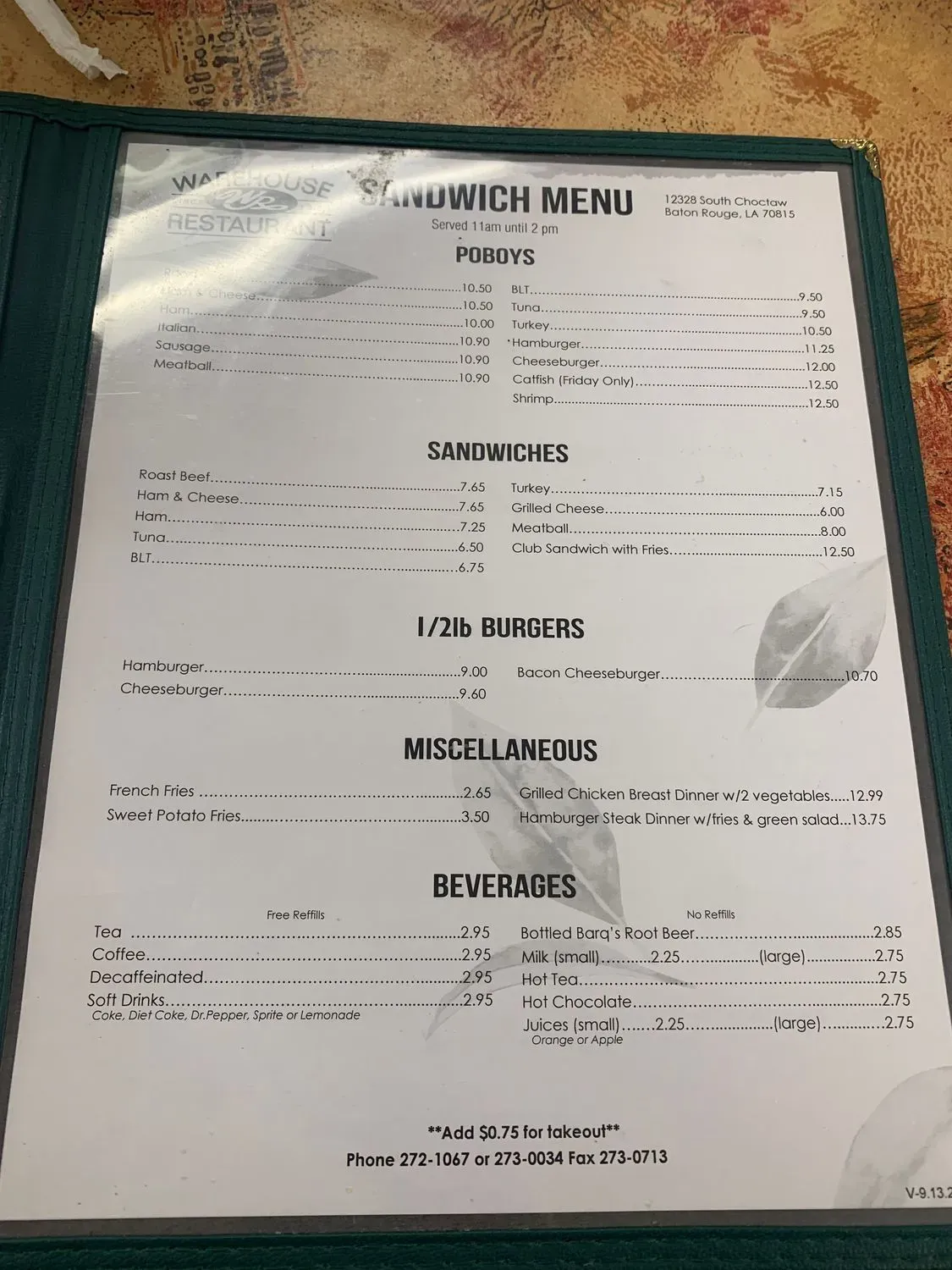 Menu 6