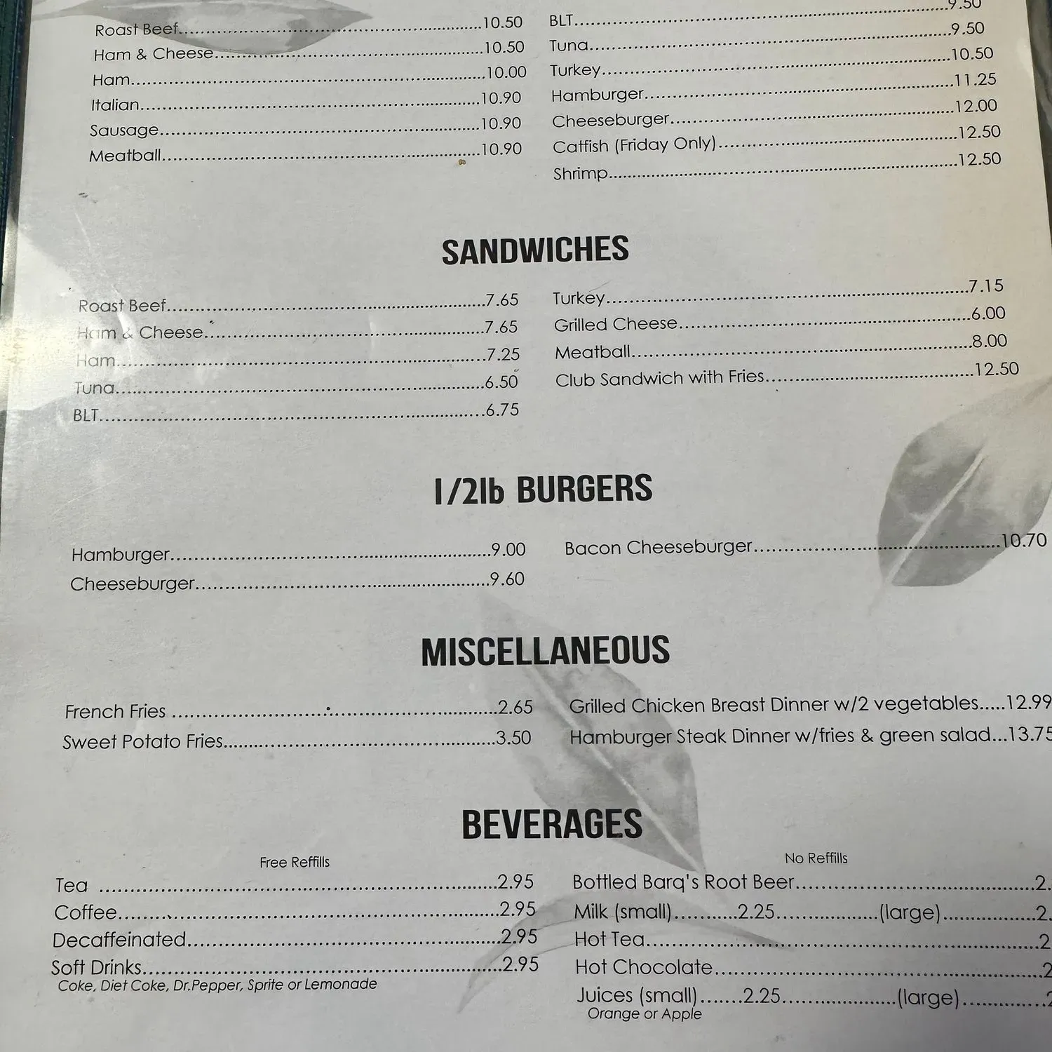 Menu 1