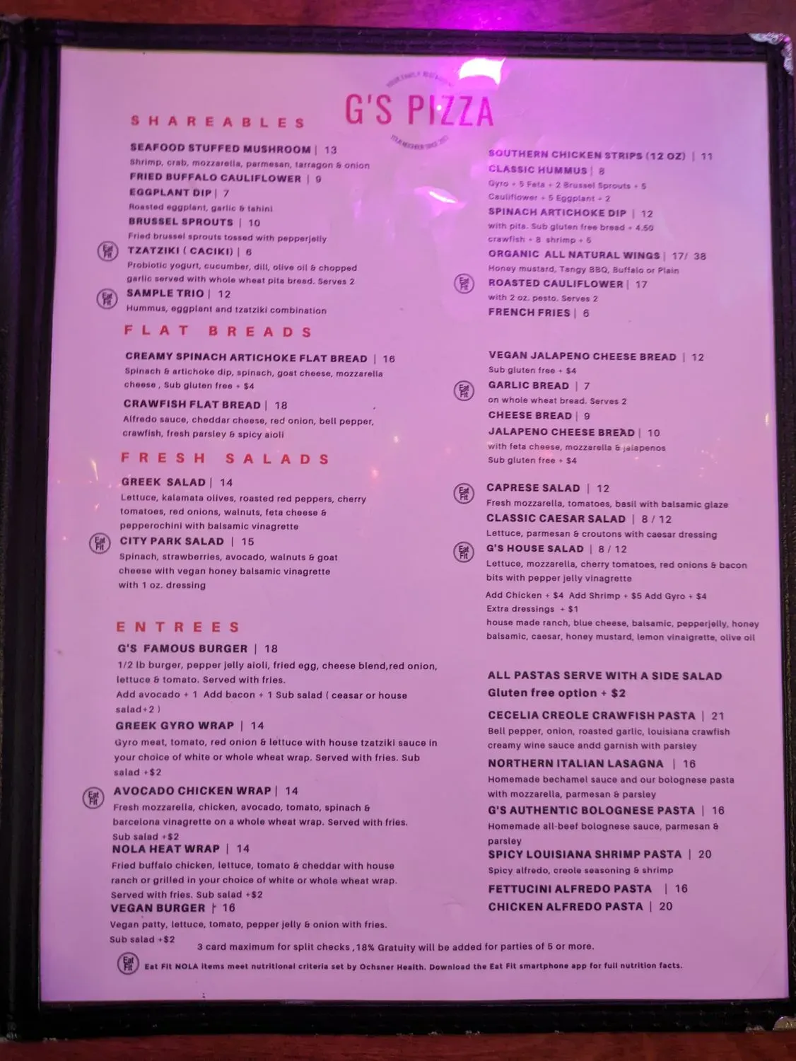 Menu 1