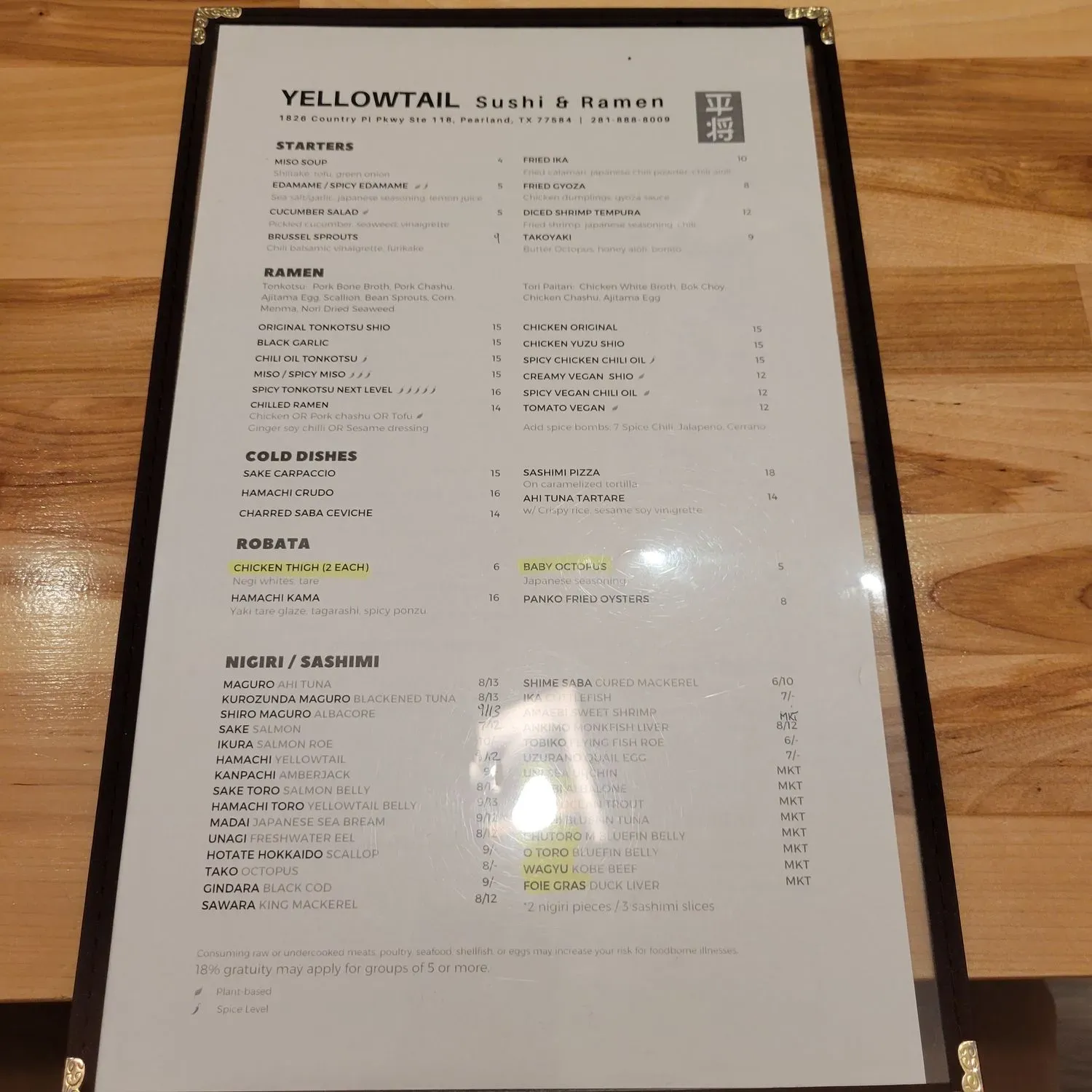 Menu 5