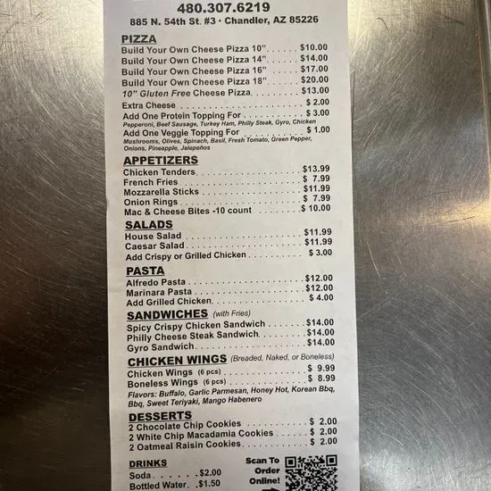 Pizza & Wings Express Menu Chandler, AZ Checkle
