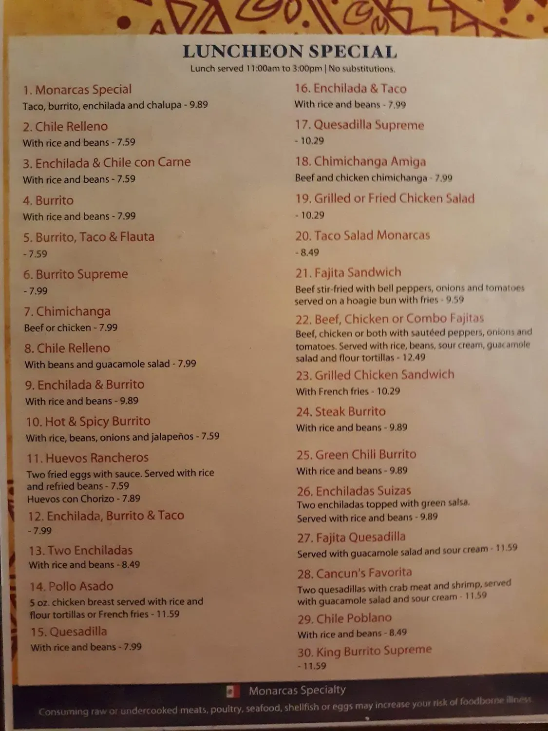 Menu 1