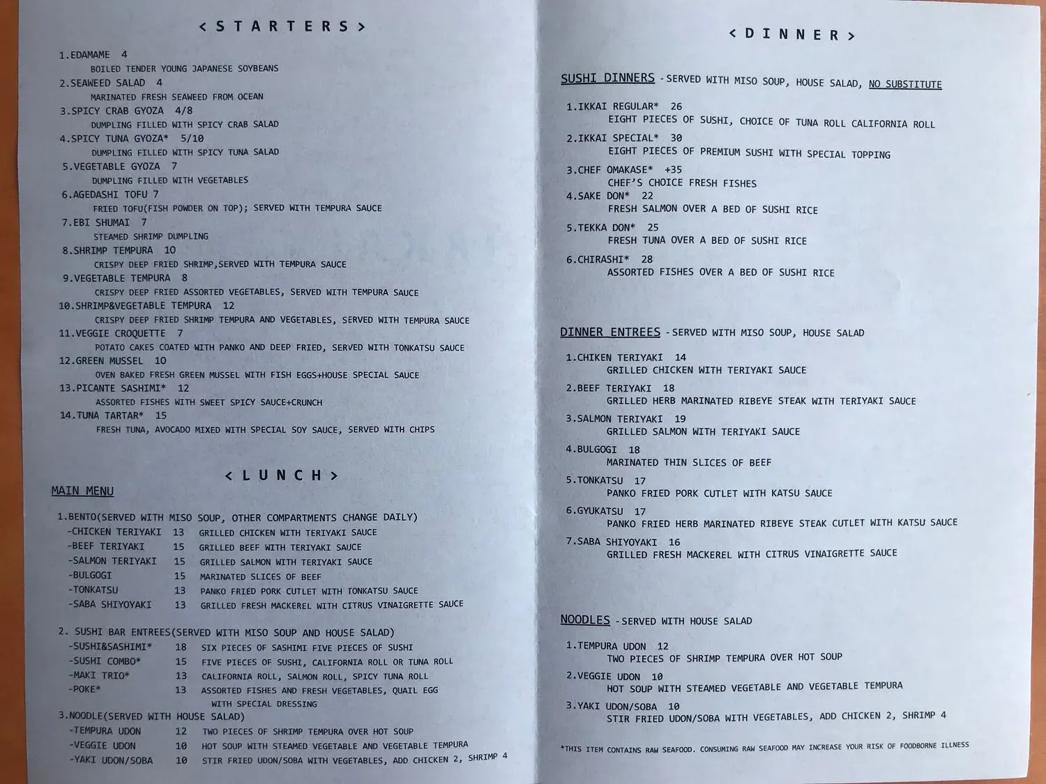 Menu 6