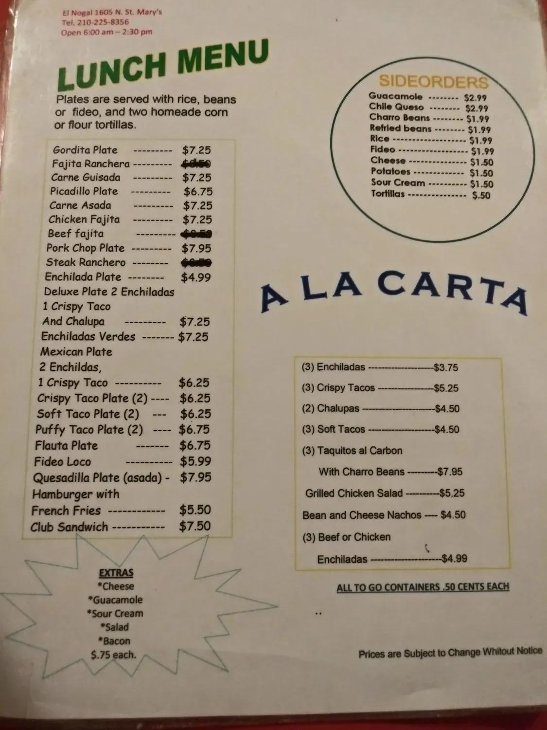 Menu 1