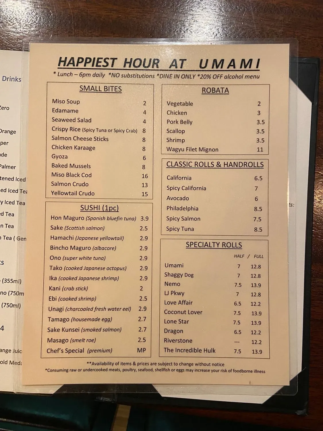 Menu 6