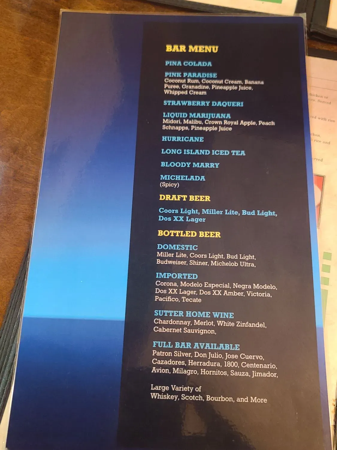 Menu 1