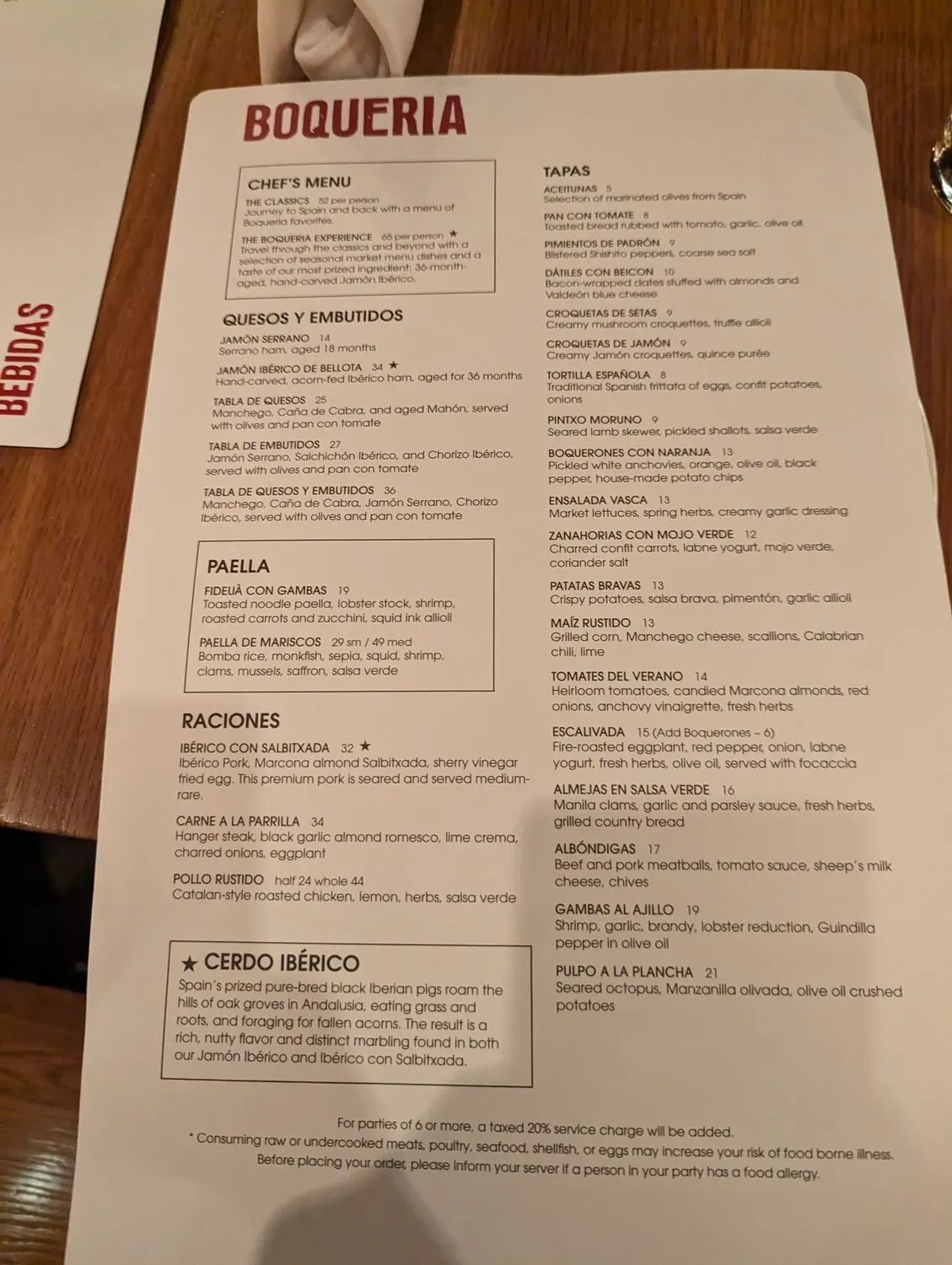 Menu 5