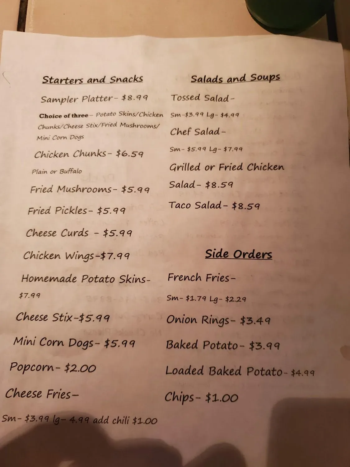 Menu 1