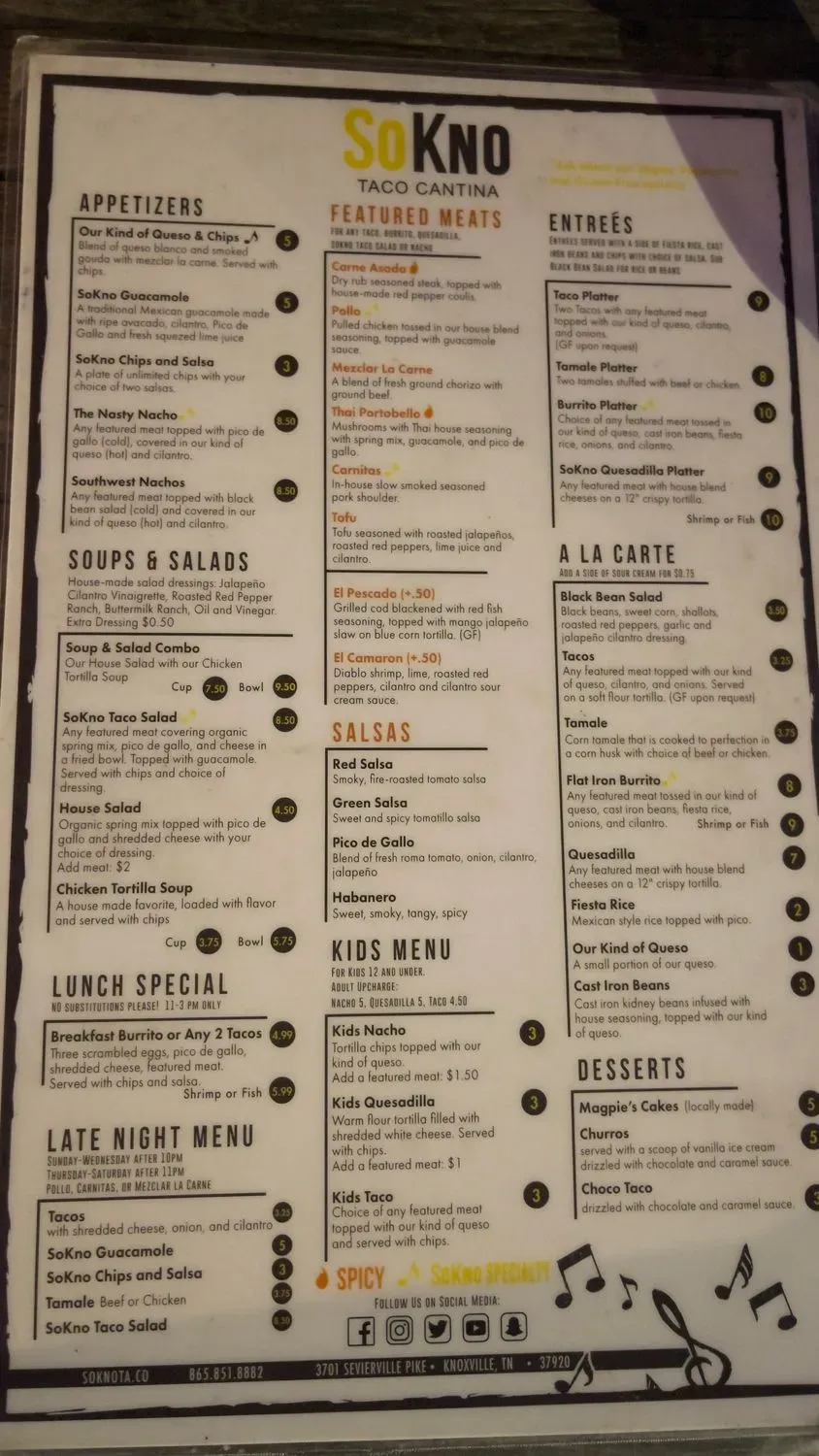 Menu 5