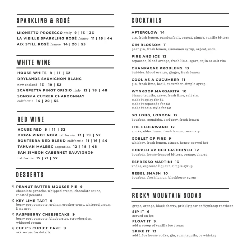 Menu 1