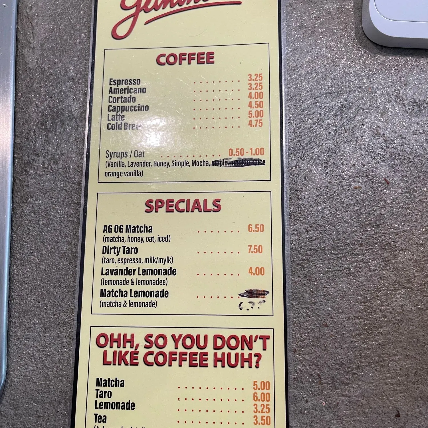 Menu 2