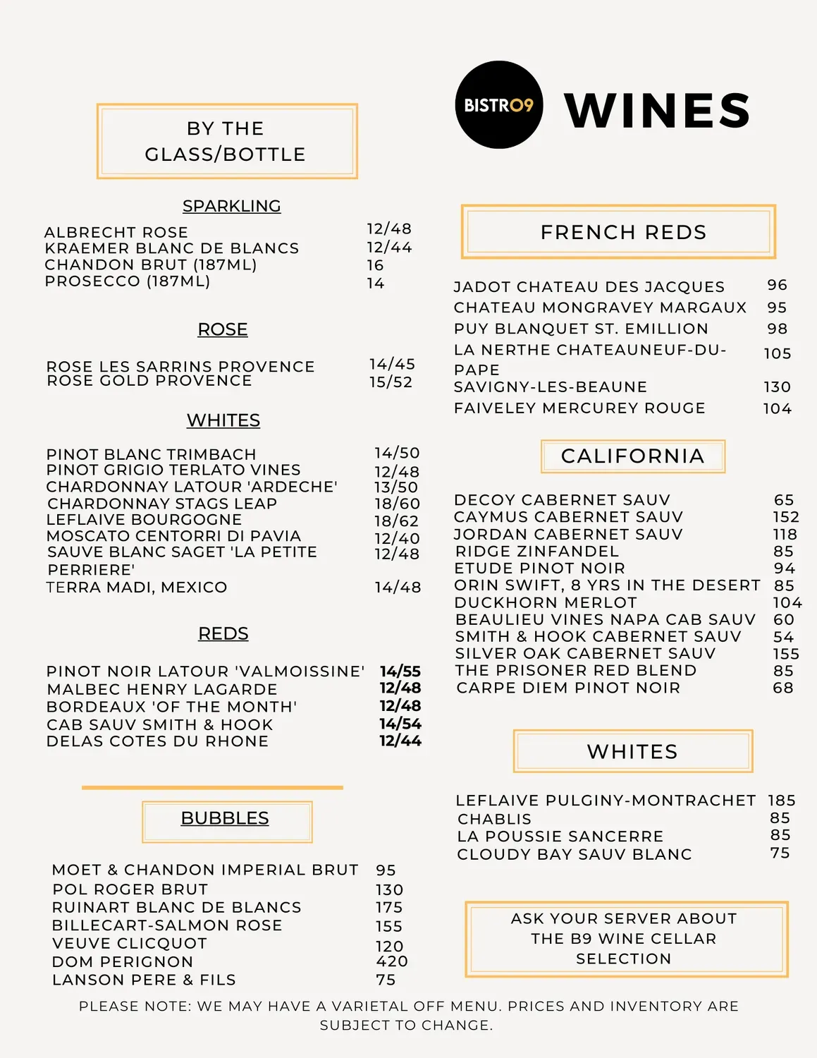 Menu 1