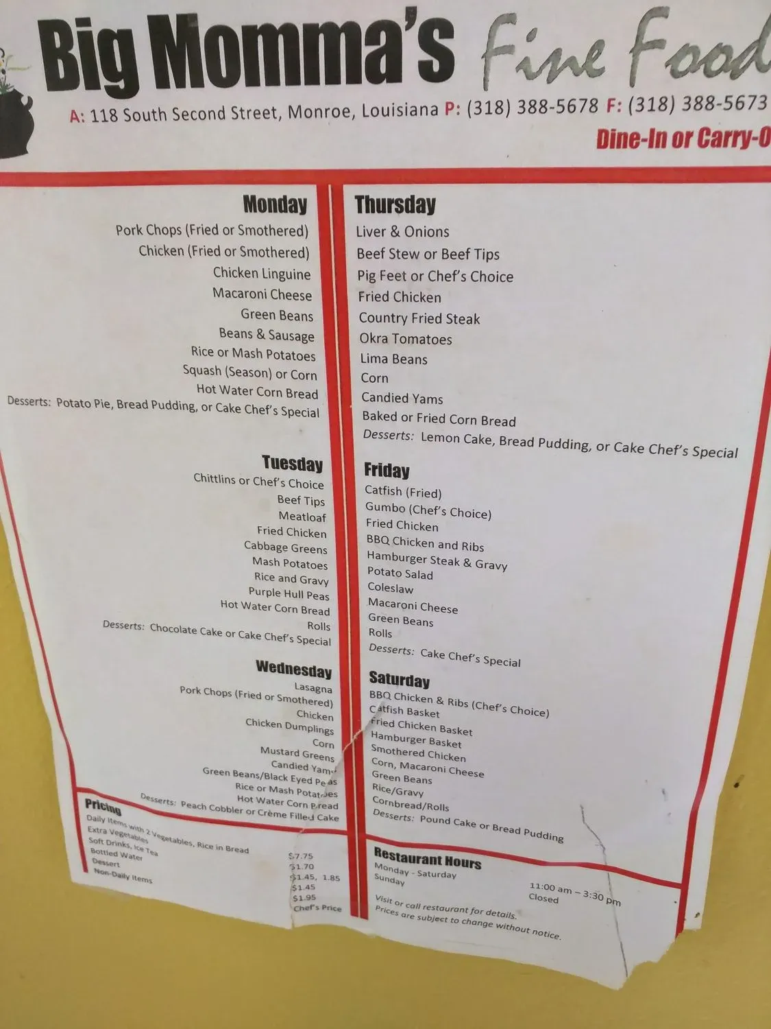 Menu 4