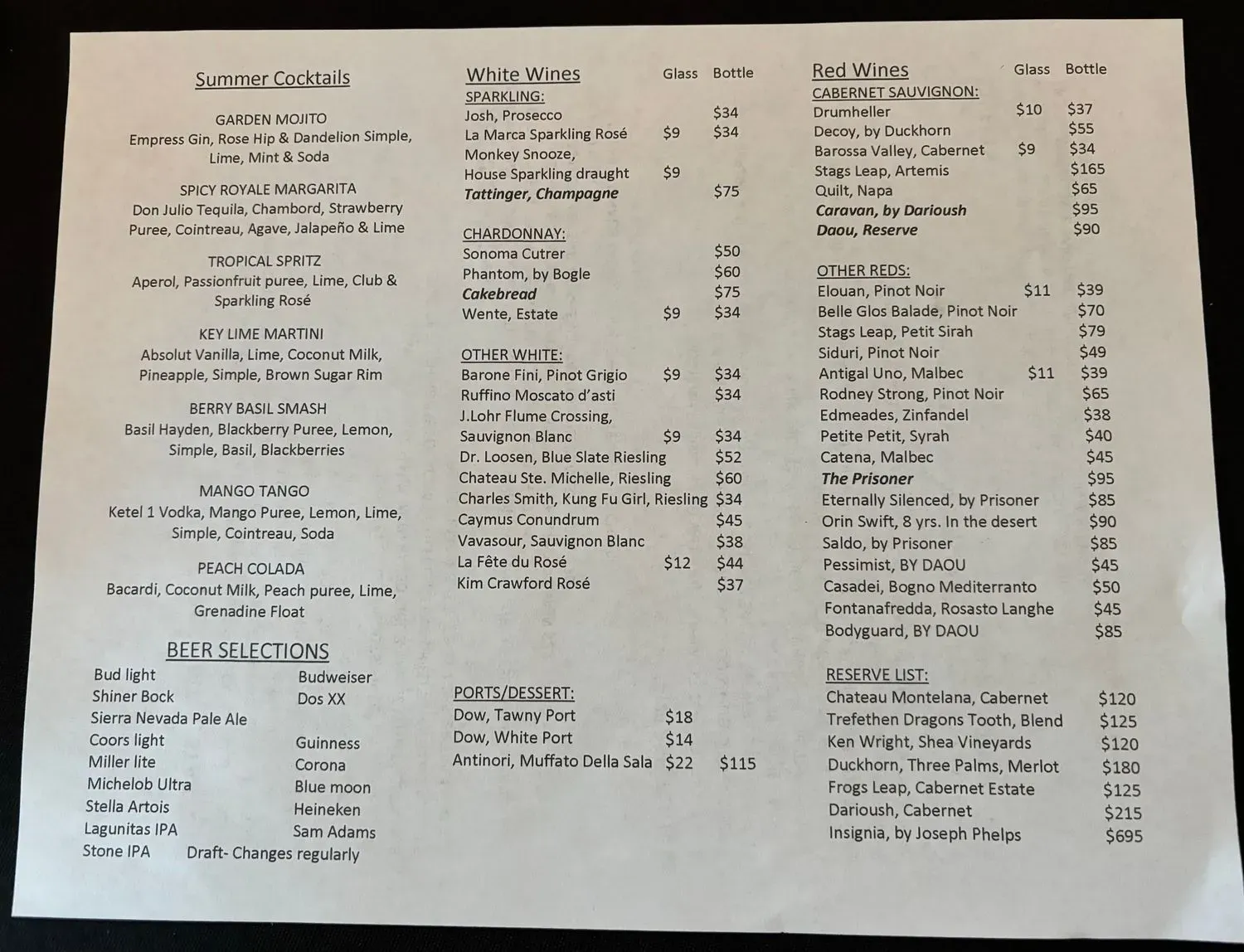 Menu 5