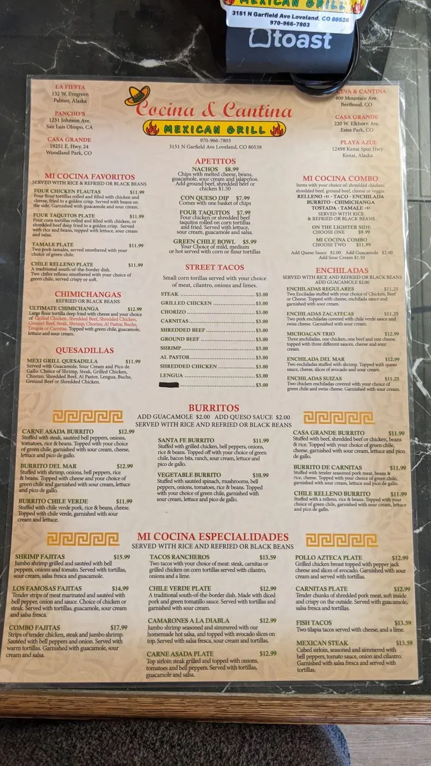 Menu 5