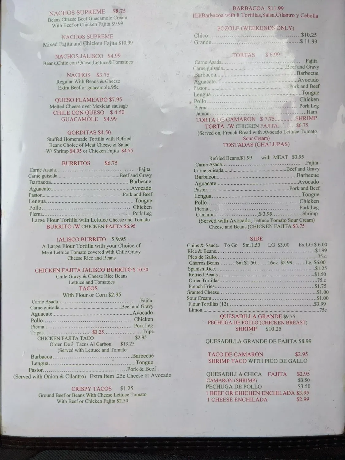 Menu 1