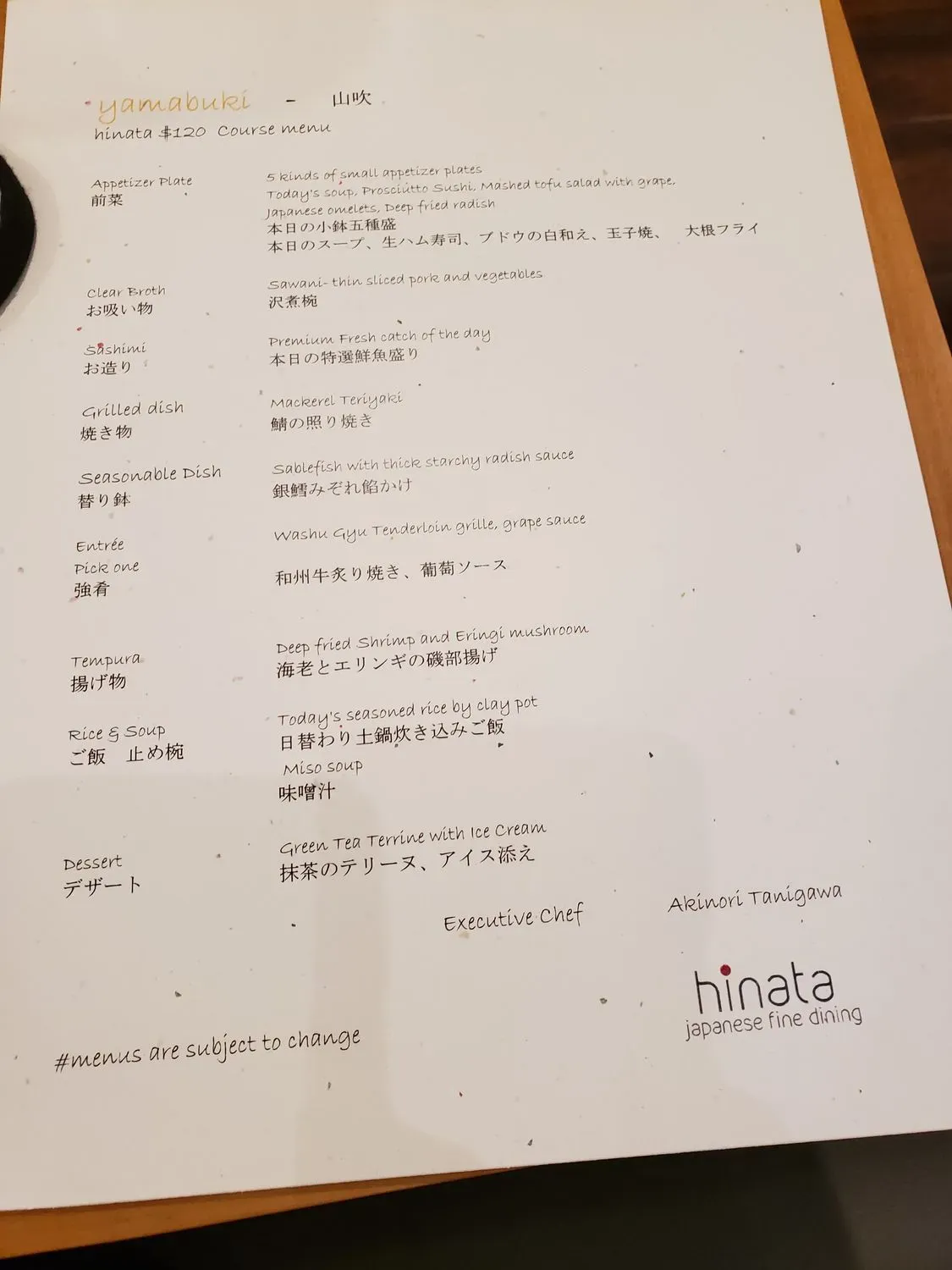 Menu 1