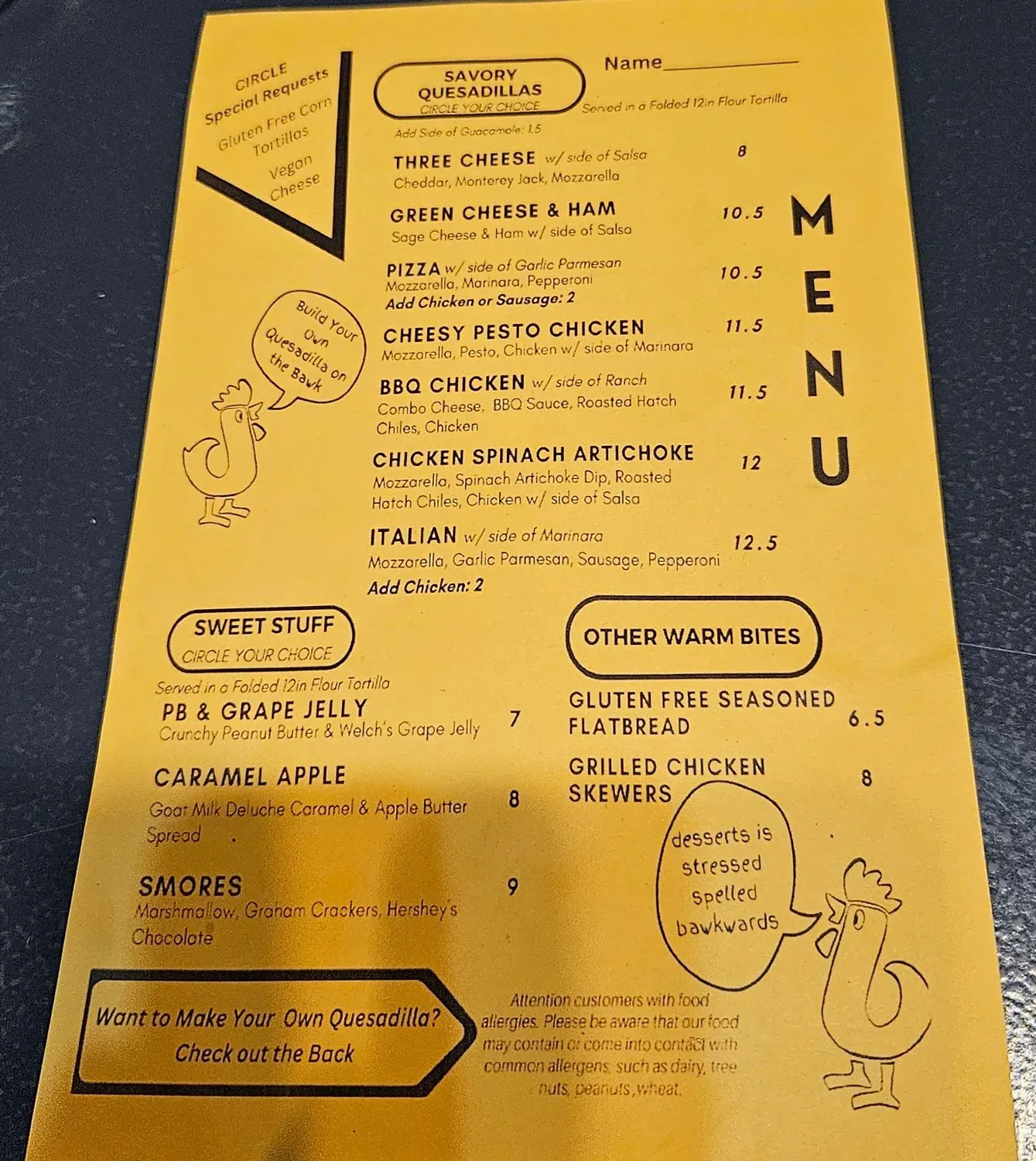 Menu 1