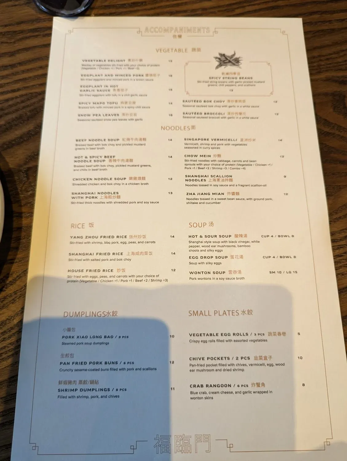 Menu 1