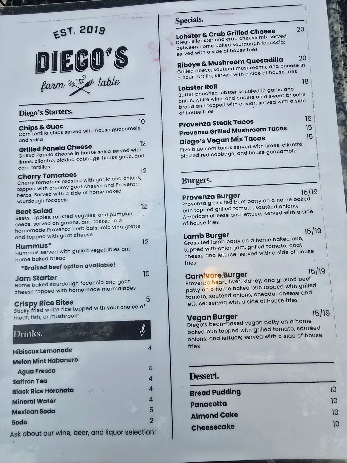 Menu 1