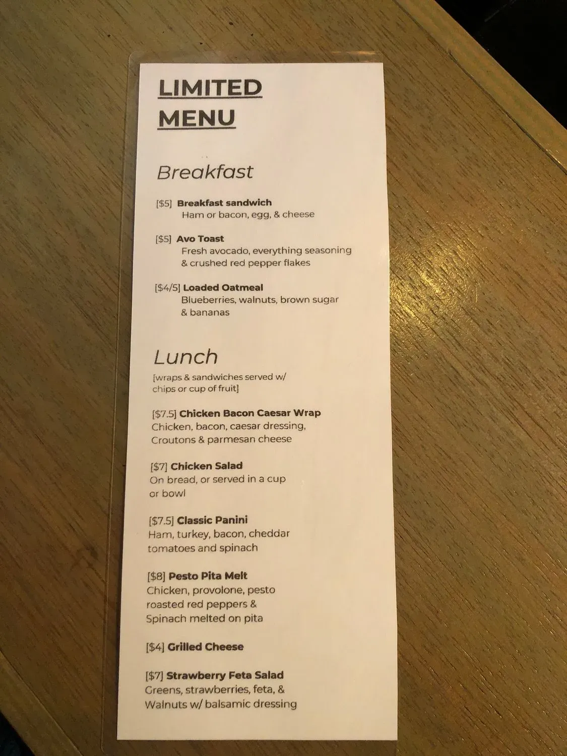 Menu 5