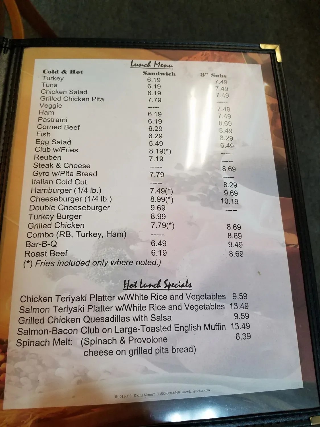 Menu 5