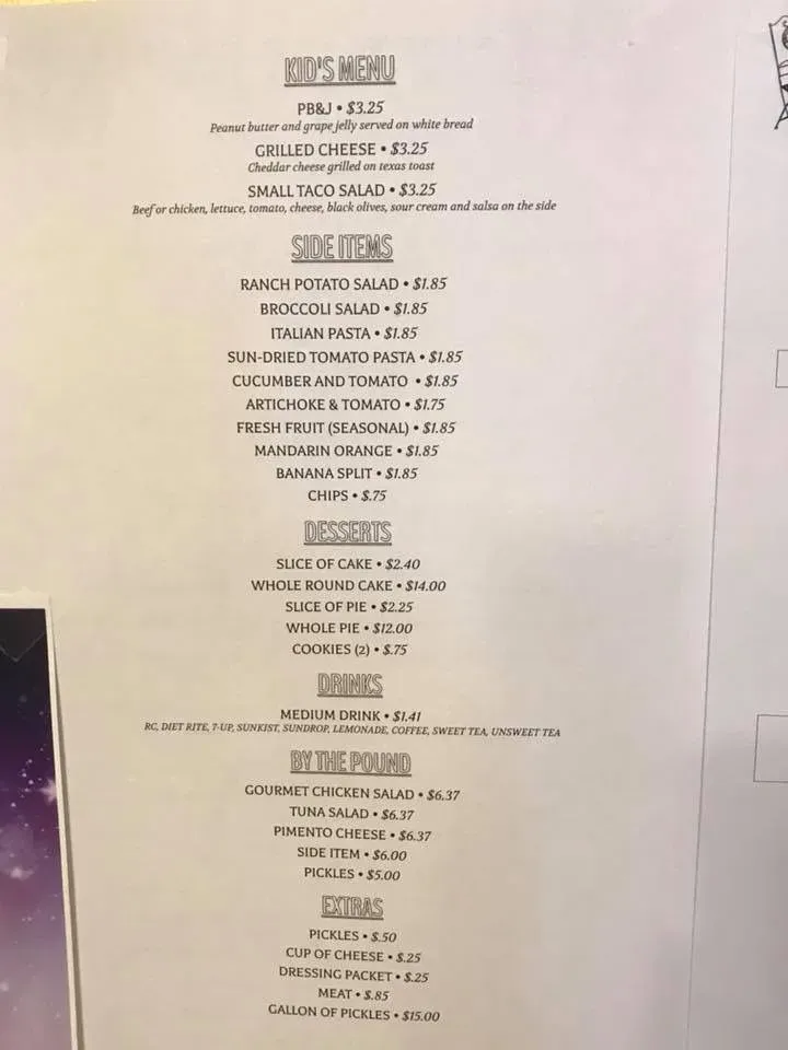 Sidewalk Cafe Menu - Updated November 2025