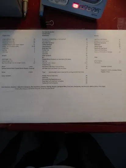 Menu 1