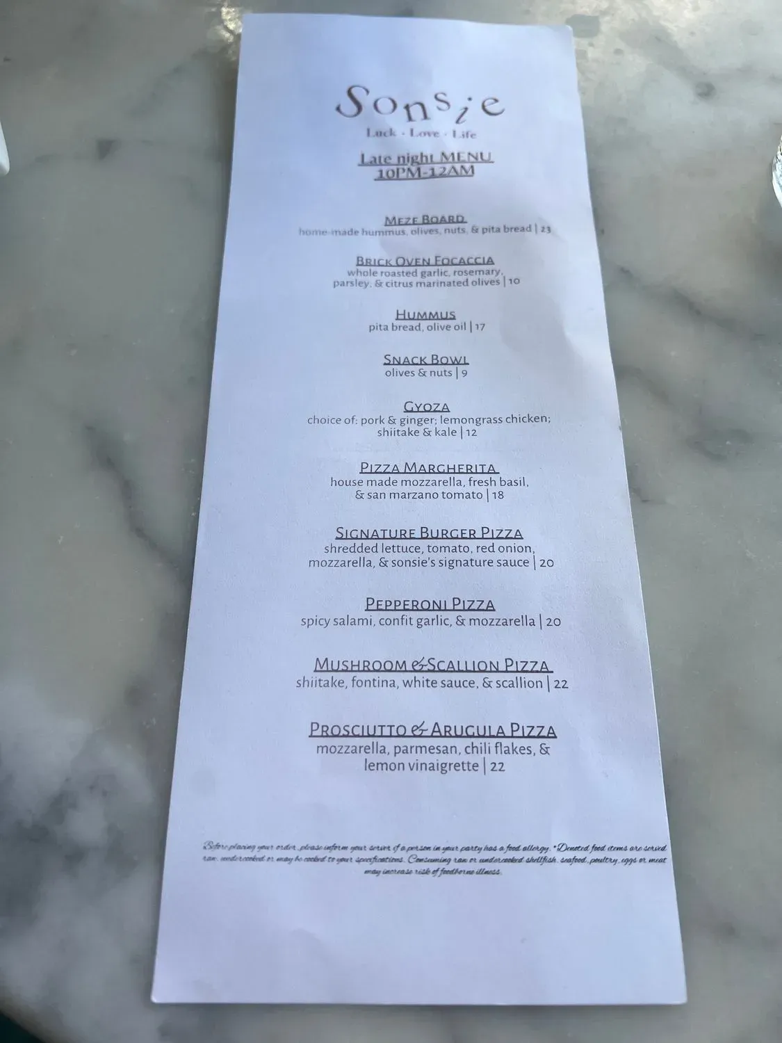 Menu 1