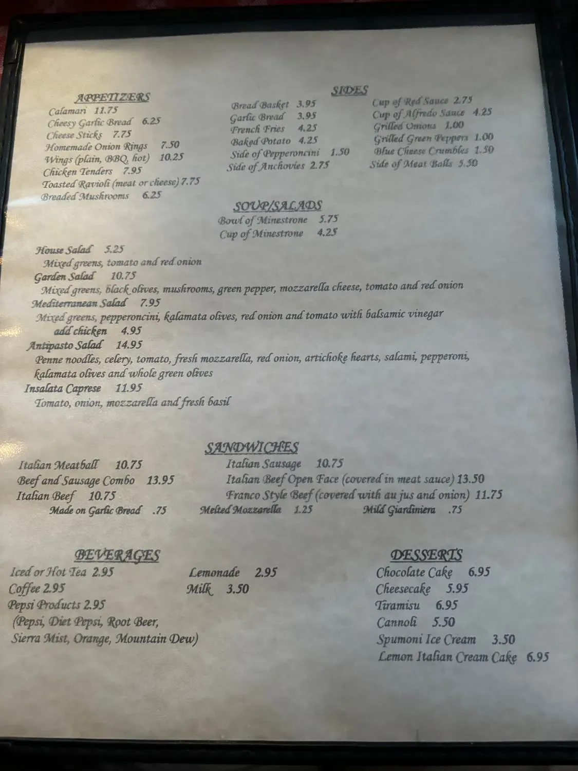 Menu 1