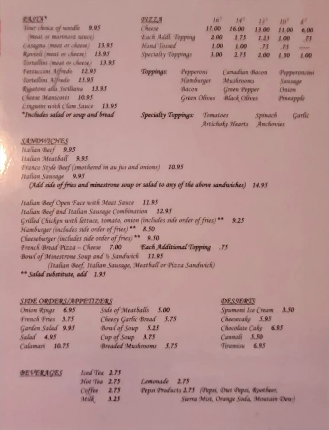 Menu 1