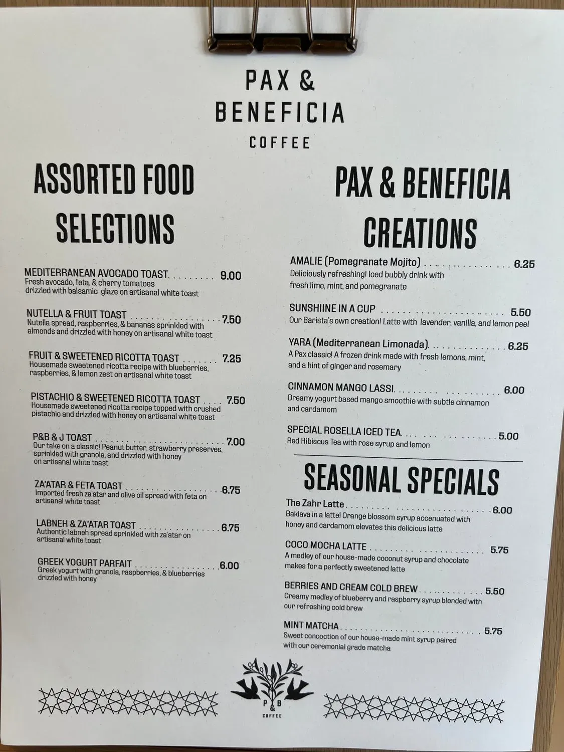 Menu 1