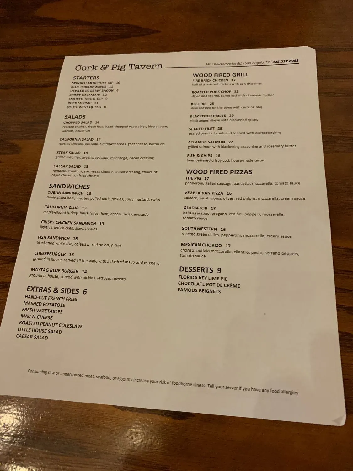 Menu 6