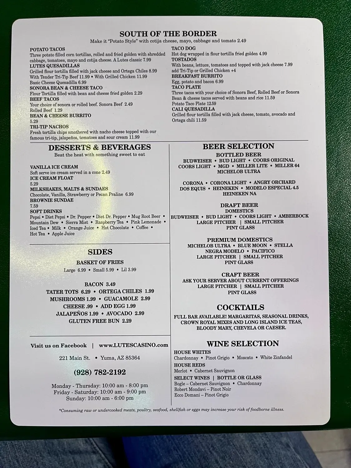 Menu 2