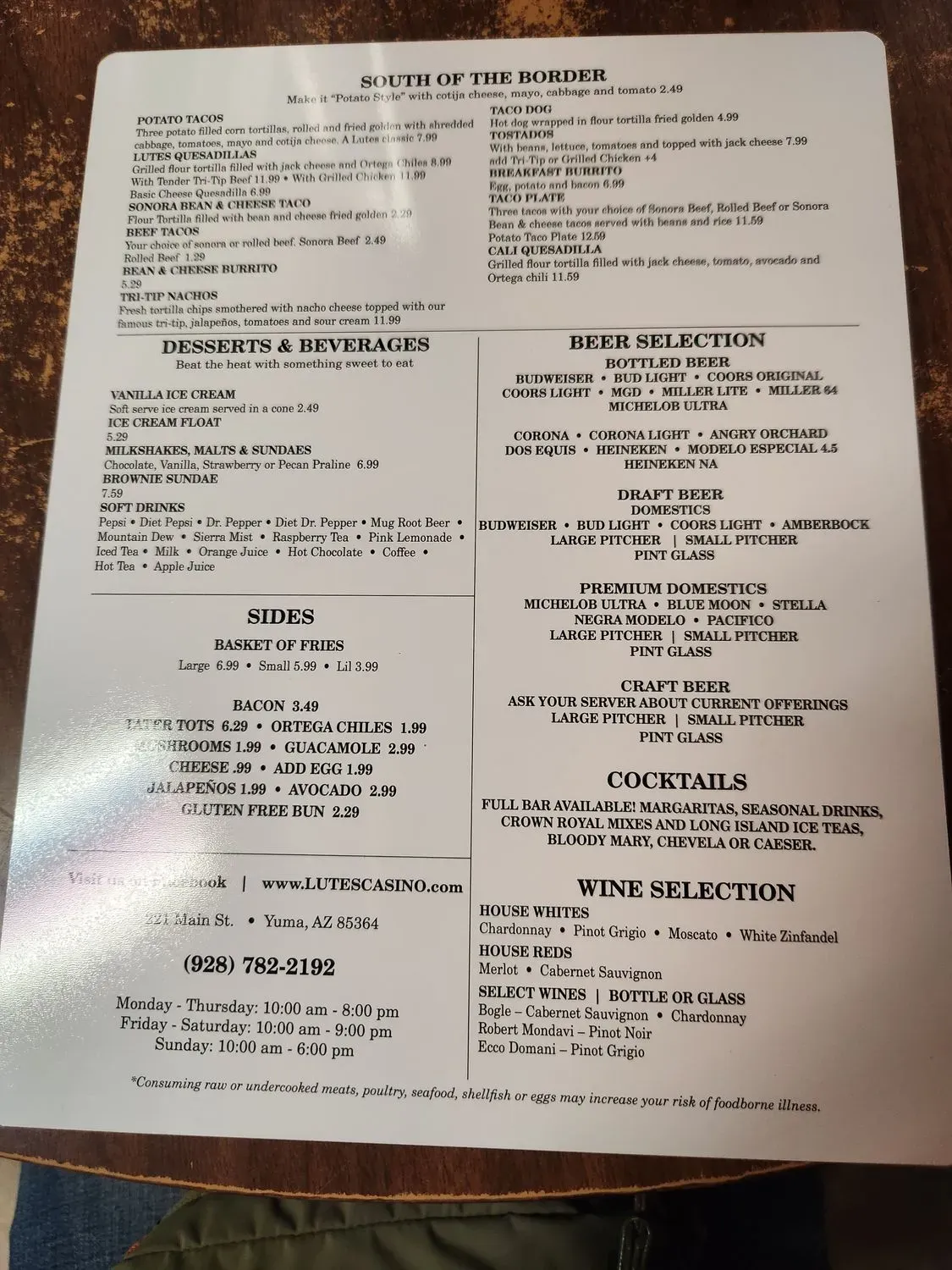 Menu 6