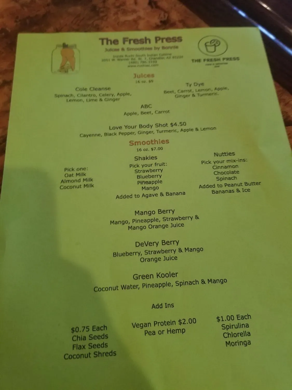 Menu 4