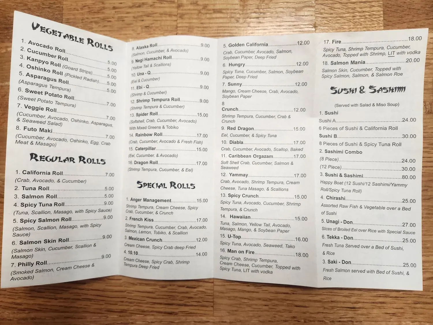 Menu 1