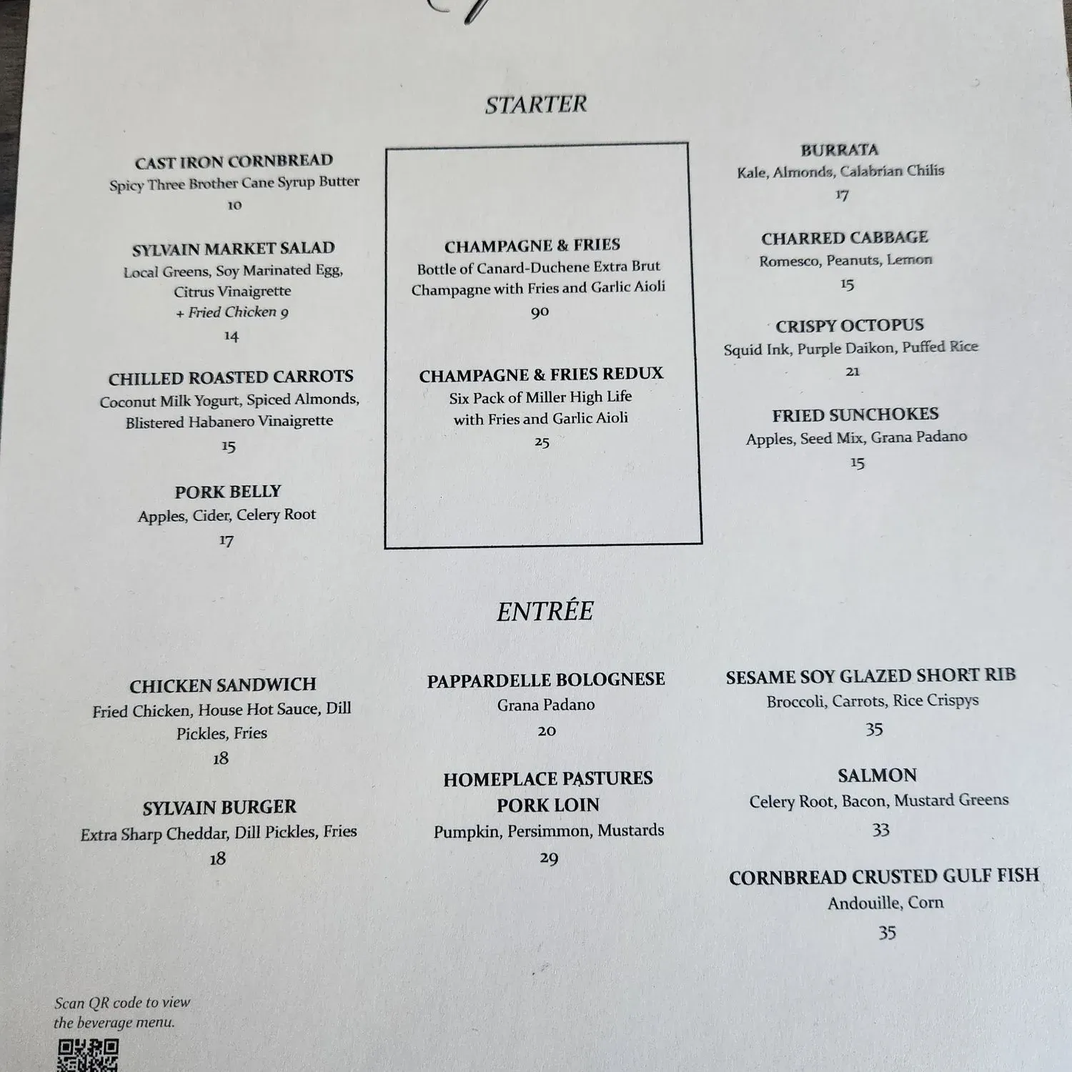 Menu 1