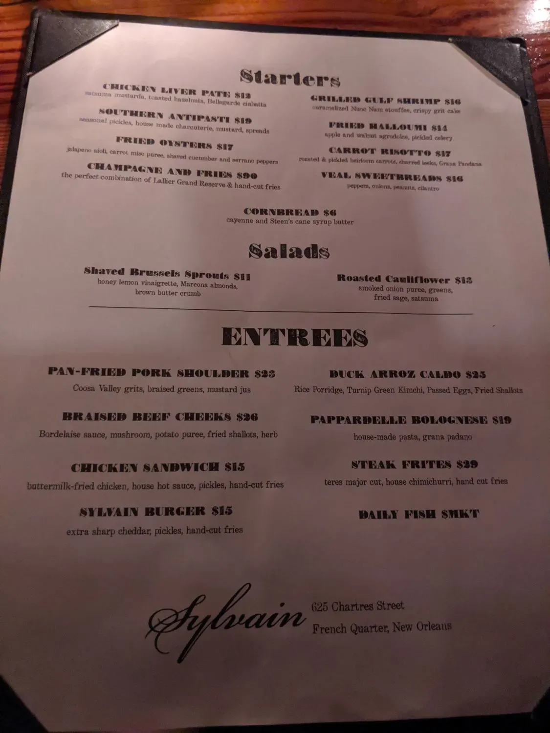 Menu 5