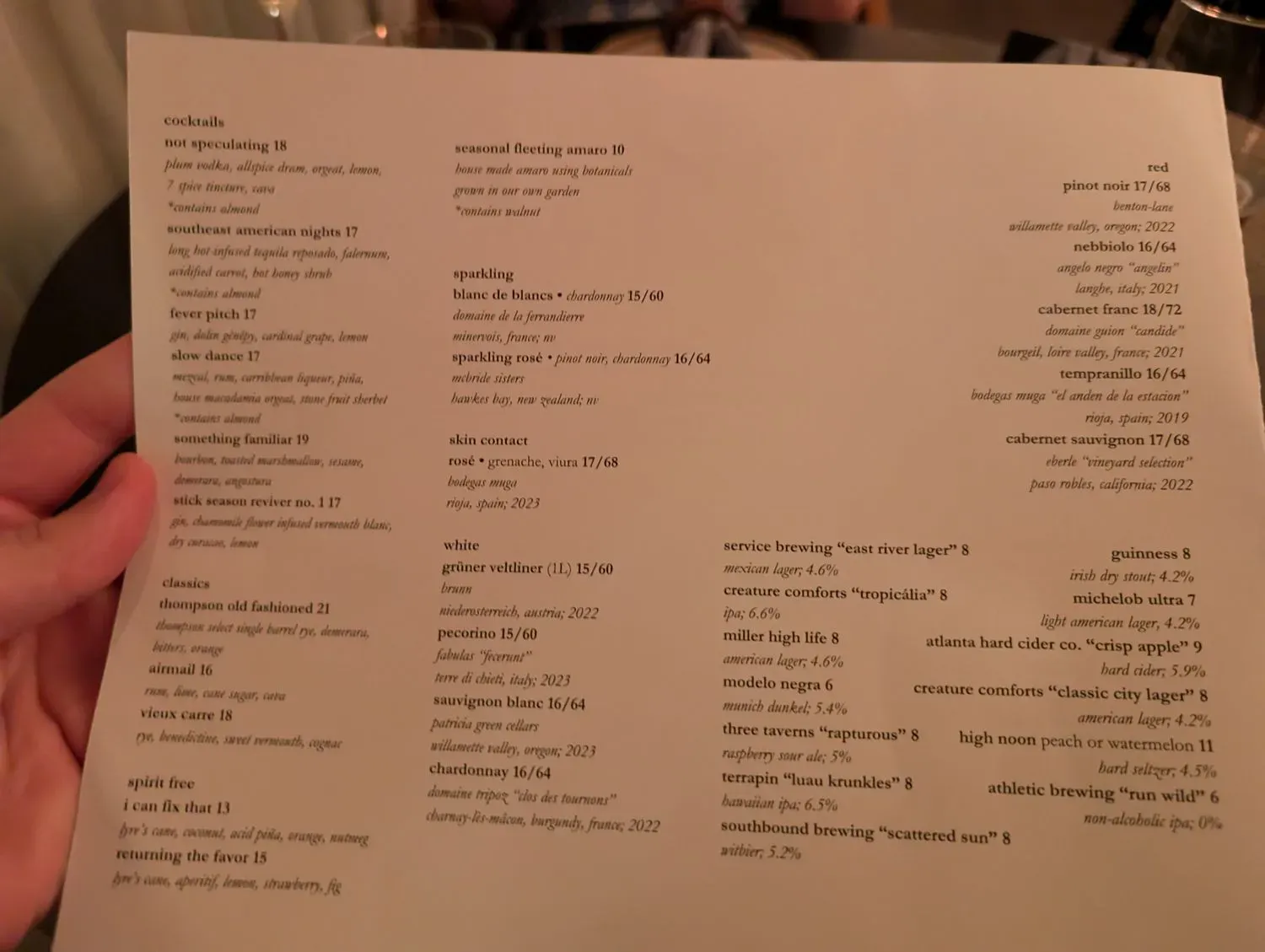 Menu 5